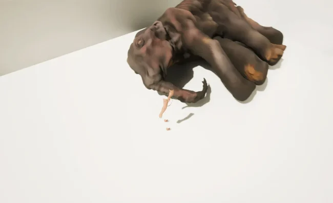 Screenshot from Art and the Mammoth in the Room, 2023