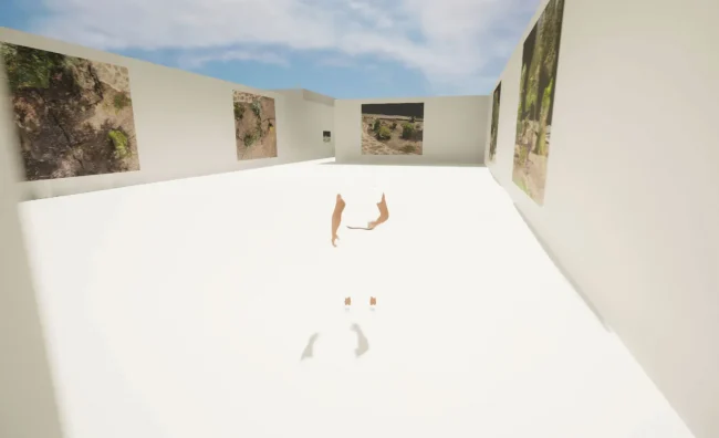 Timothy Simmons, virtual exhibition 2023 - space 5.01 - The old course landscaping