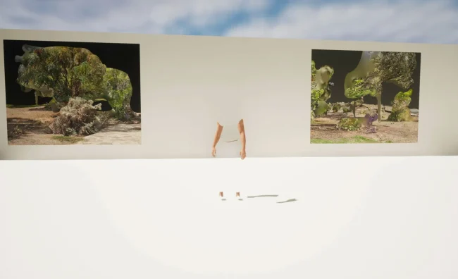 Timothy Simmons, virtual exhibition 2023 - space 5.08 - The old course landscaping