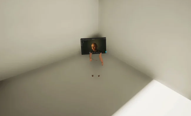 Timothy Simmons, virtual exhibition 2023 - space 6-2.04 - Self portrait as a video game asset
